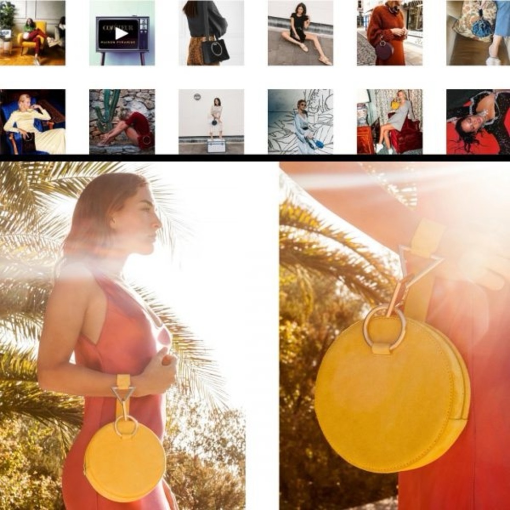 Tara Zadeh Yellow Azar Suede Bracelet Bag
